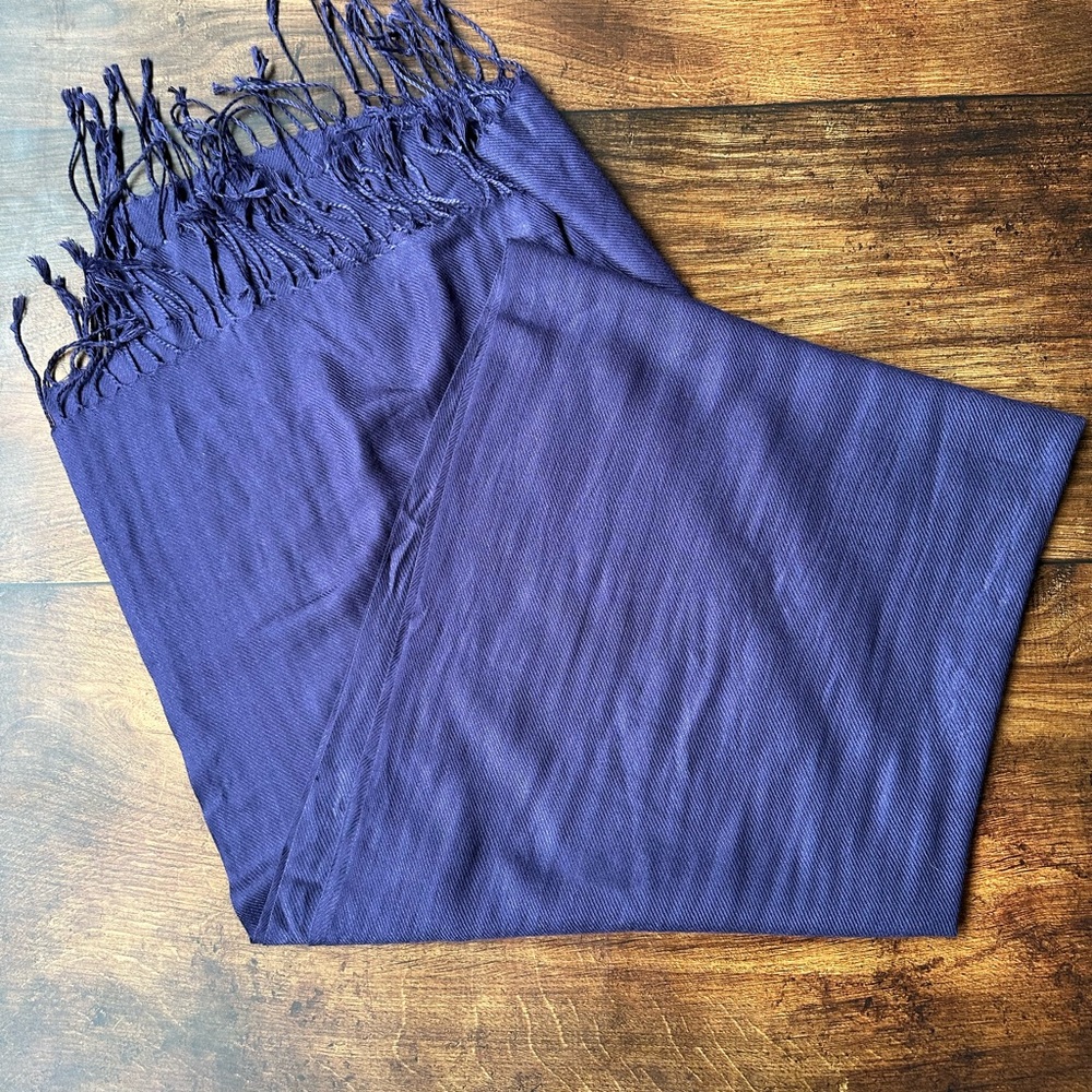 Pashmina Blue Purple Scarf with Branded Tag